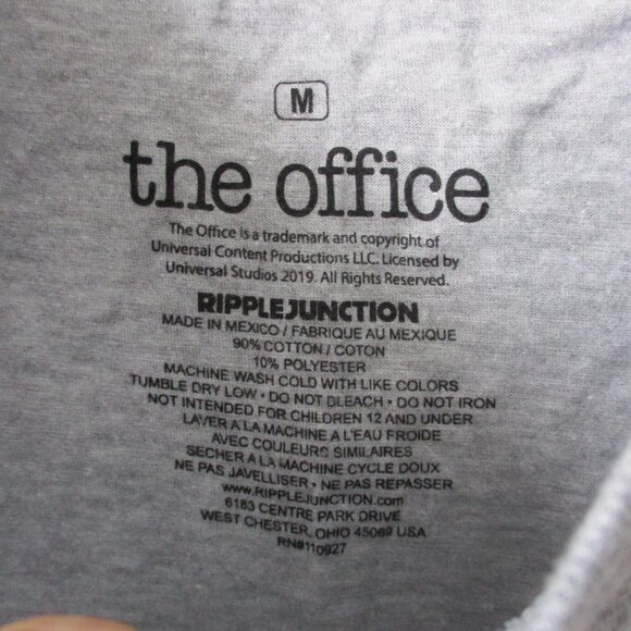 Mens The office FALSE T Shirt Size Medium Gray Short Sleeve - Picture 3 of 4